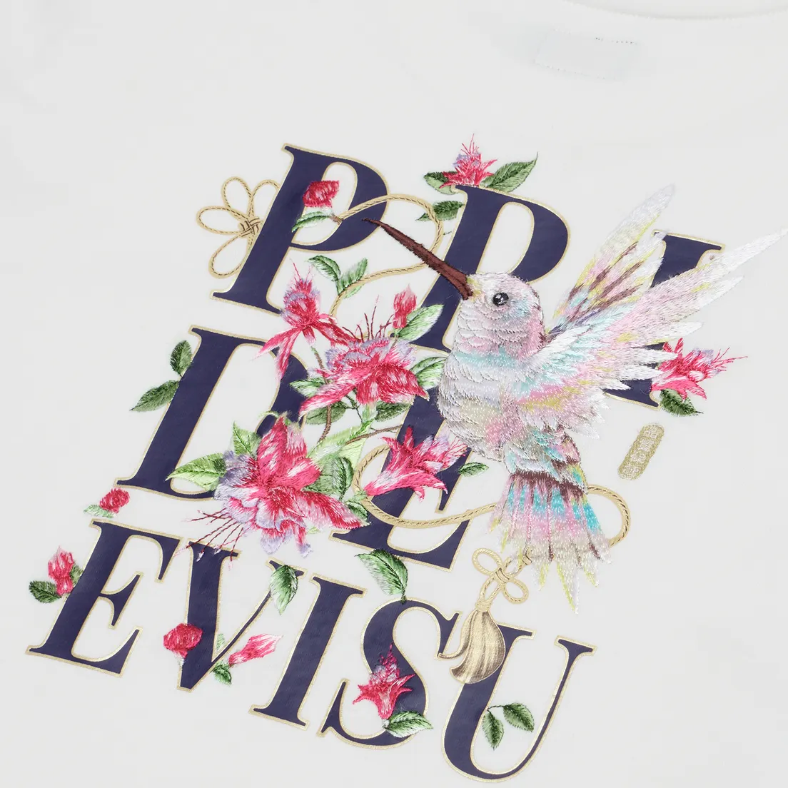 Evisu Женская толстовка Hummingbird & Magnolia Flower Embroidery