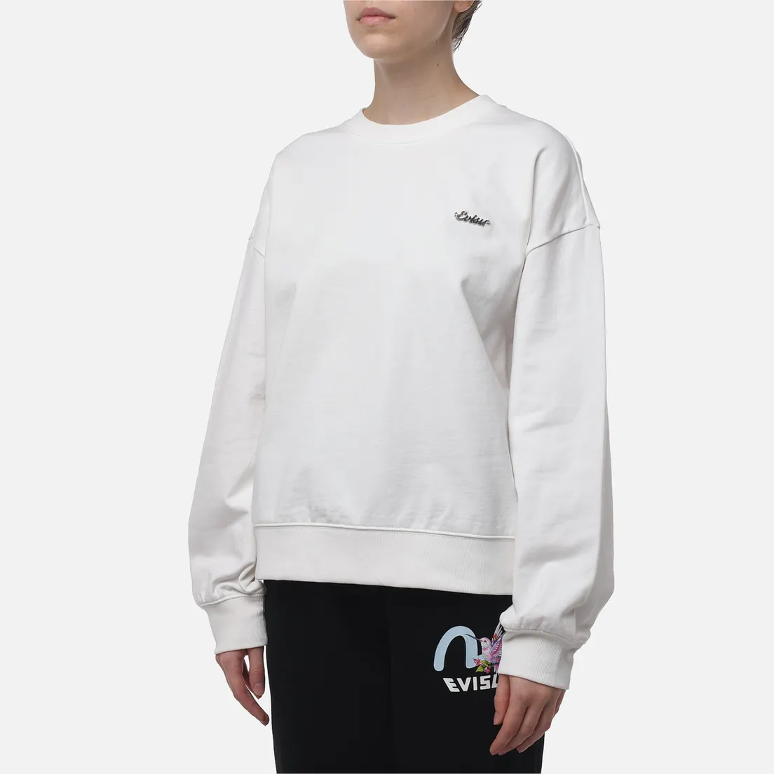 Evisu Женская толстовка Hummingbird & Magnolia Flower Embroidery