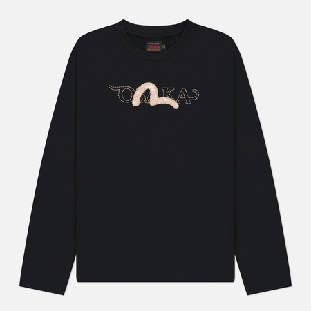   Brandshop Женский лонгслив Evisu Brocade Seagull Embroidery, цвет чёрный, размер S