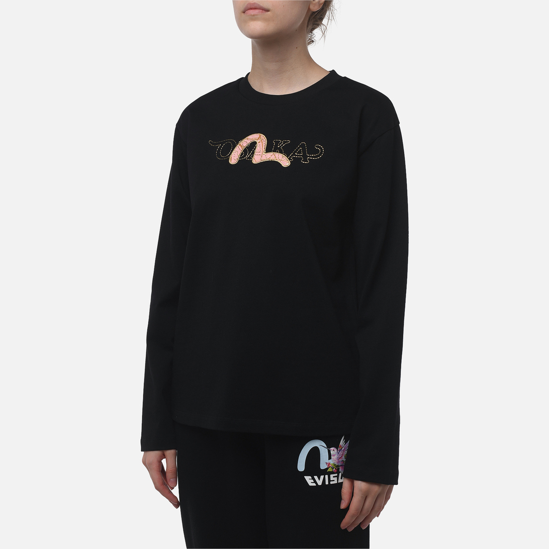 Evisu Женский лонгслив Brocade Seagull Embroidery