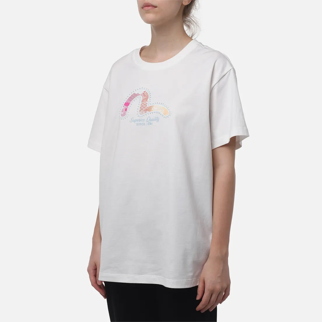 Evisu Женская футболка Seagull Foil Printed