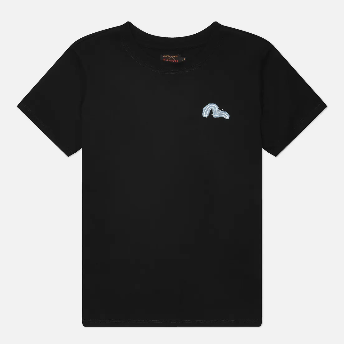 Evisu Женская футболка Deconstructed Denim Applique Embroidery