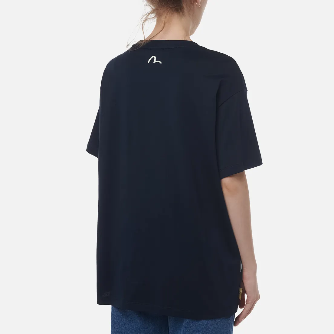 Evisu Женская футболка Seagull Print & Twisted Rope Logo Embroidery