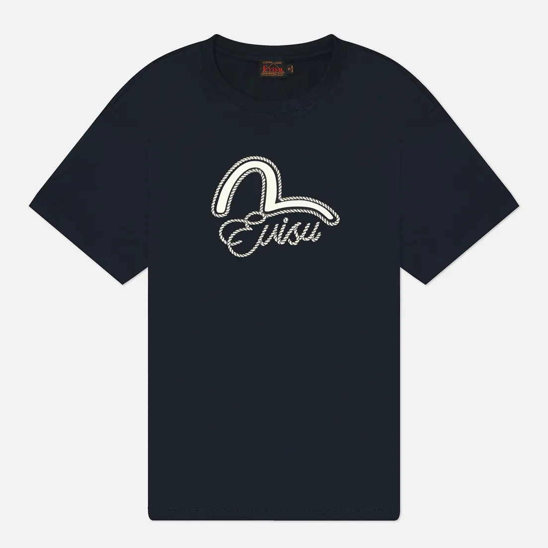 Evisu Женская футболка Seagull Print & Twisted Rope Logo Embroidery