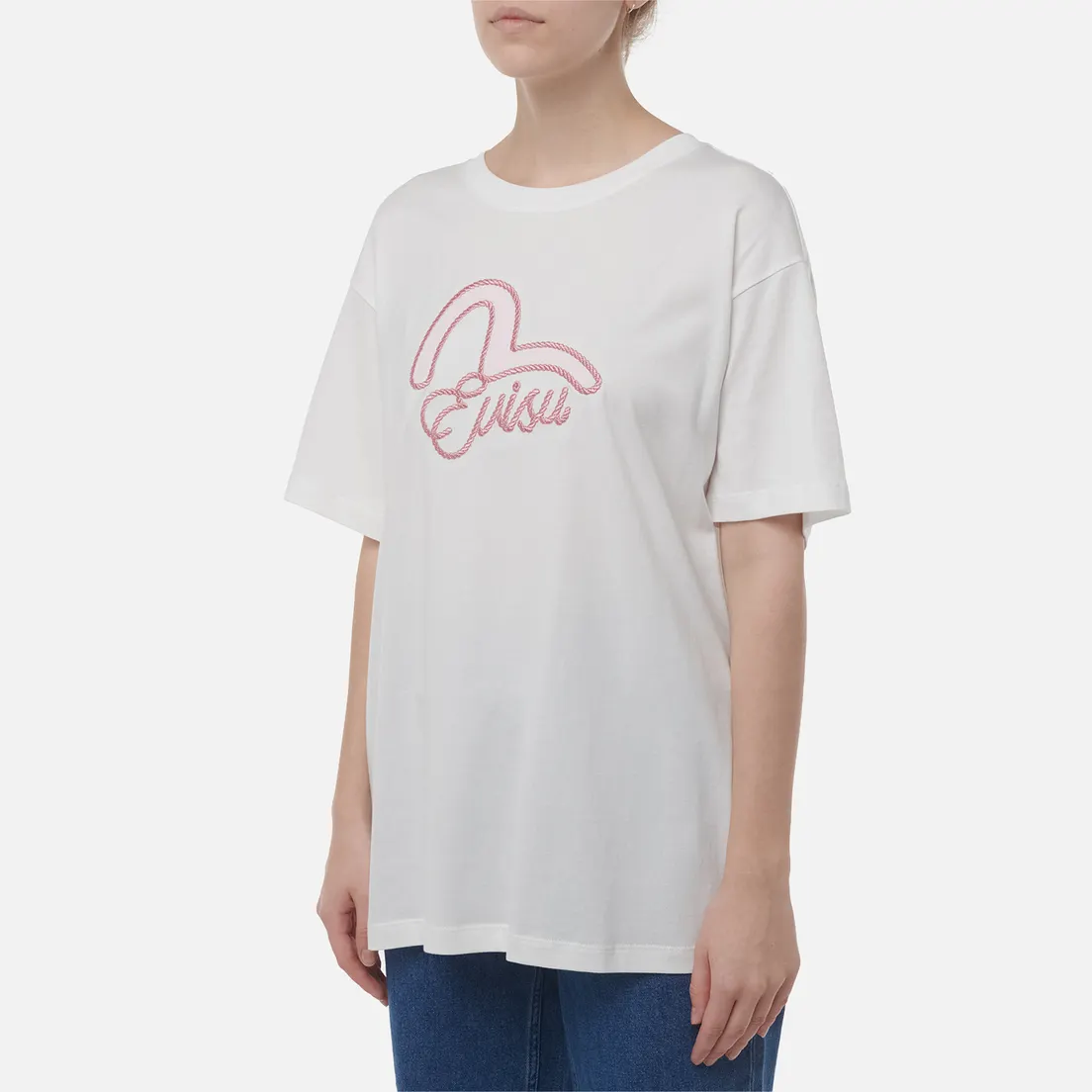 Evisu Женская футболка Seagull Print & Twisted Rope Logo Embroidery