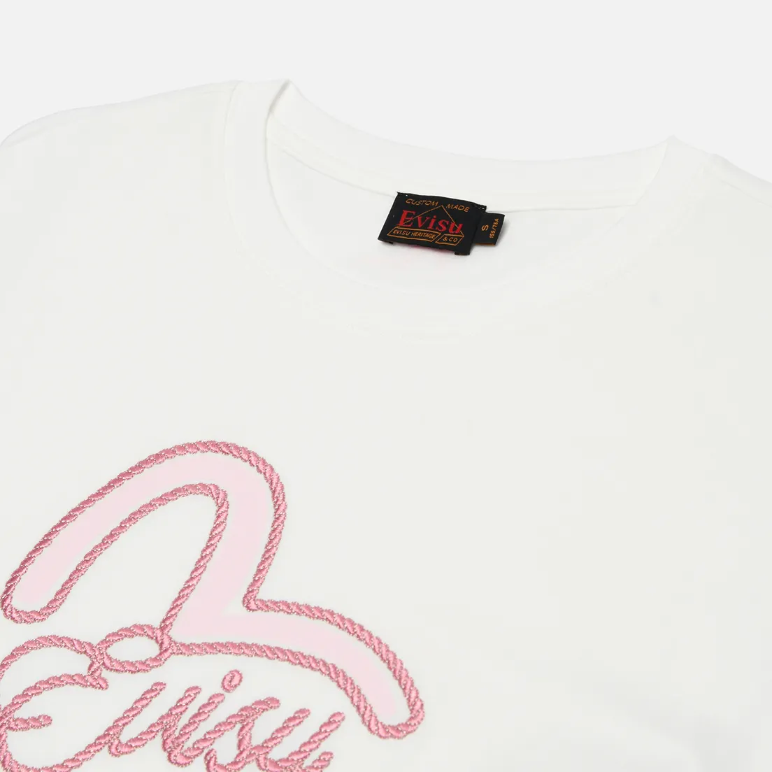 Evisu Женская футболка Seagull Print & Twisted Rope Logo Embroidery