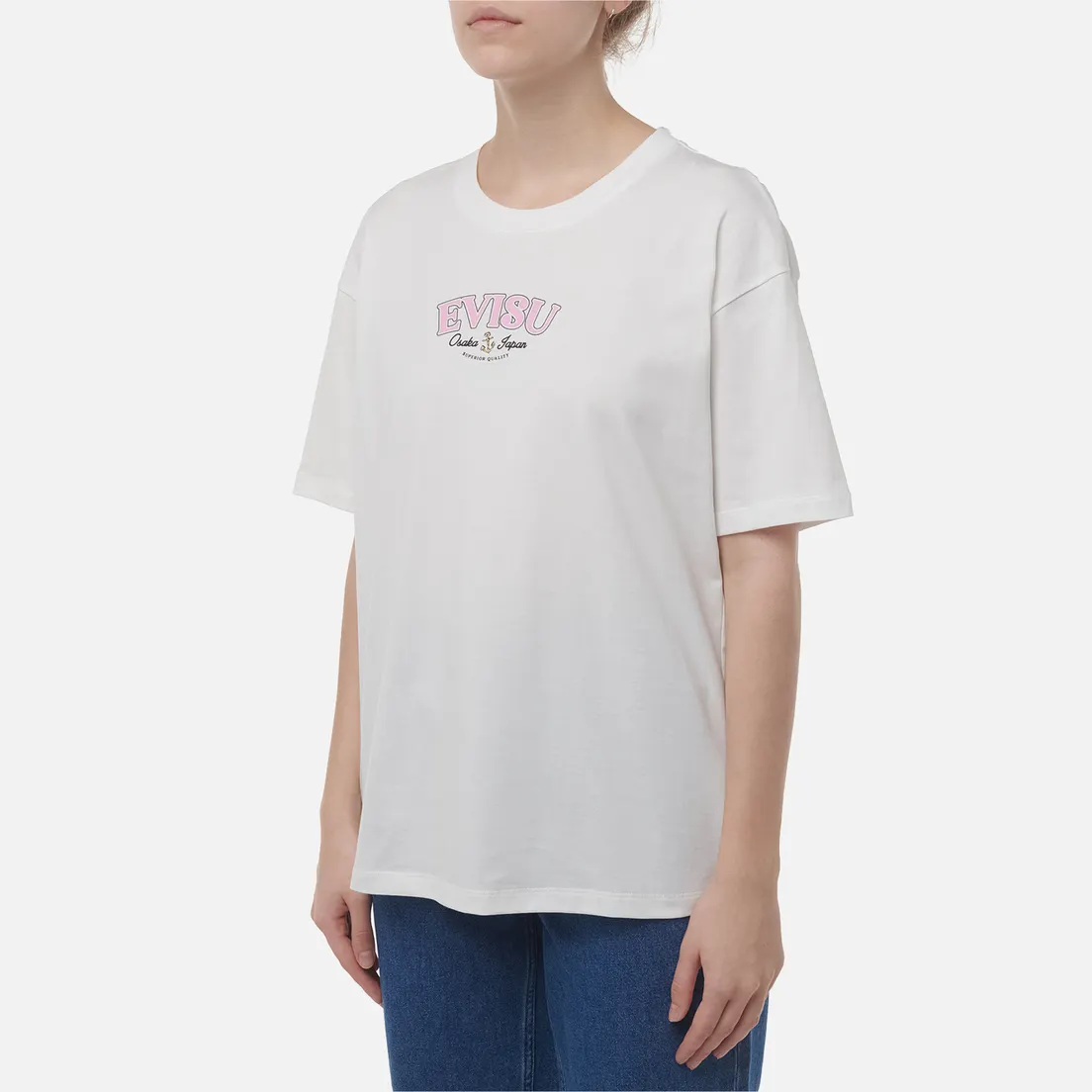 Evisu Женская футболка Twisted Rope & Daicock Anchor Print
