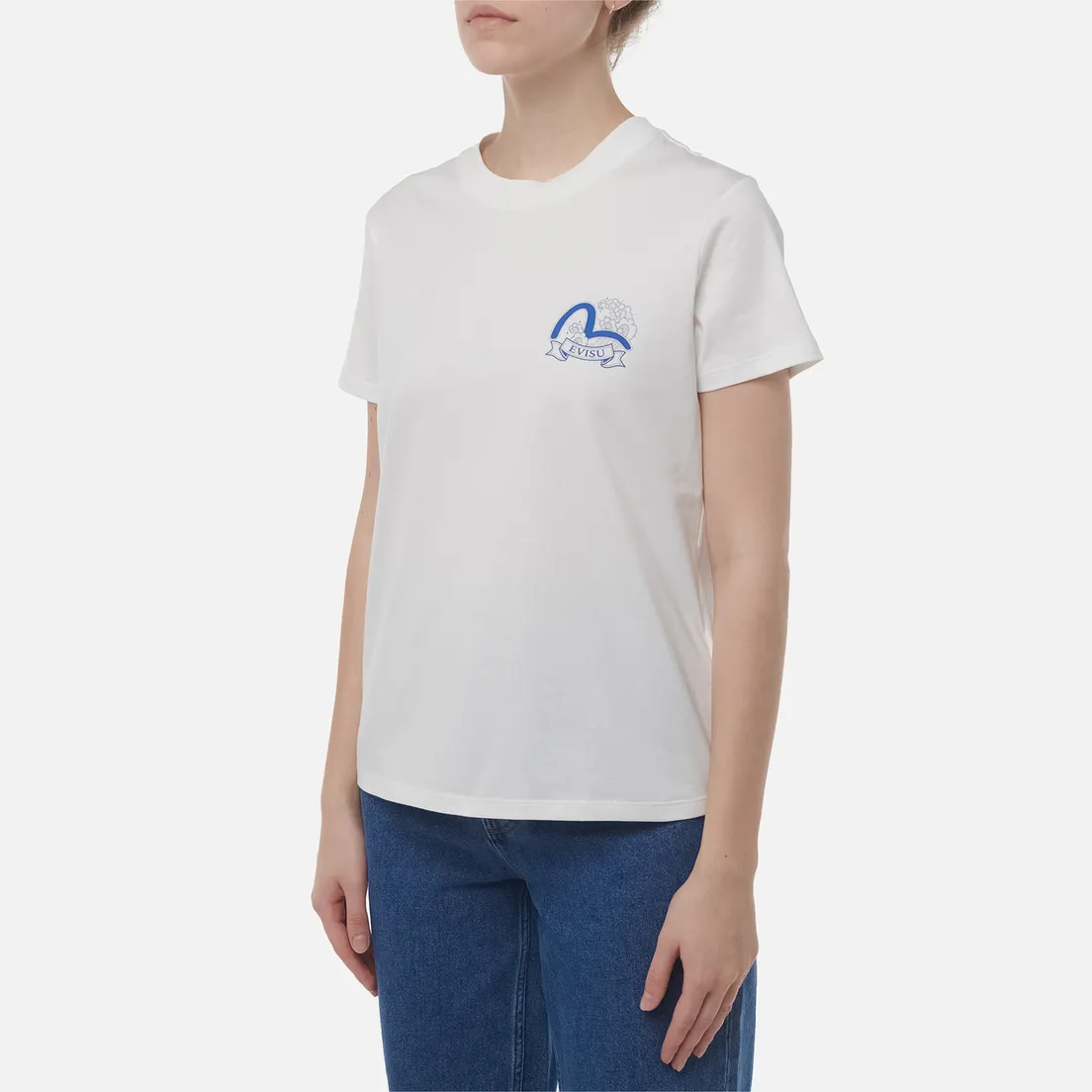 Evisu Женская футболка Nautical Theme Print & Embroidery