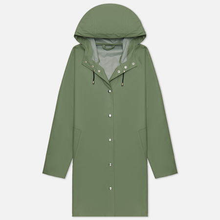 Женская куртка дождевик Stutterheim Mosebacke Lightweight, цвет зелёный, размер L