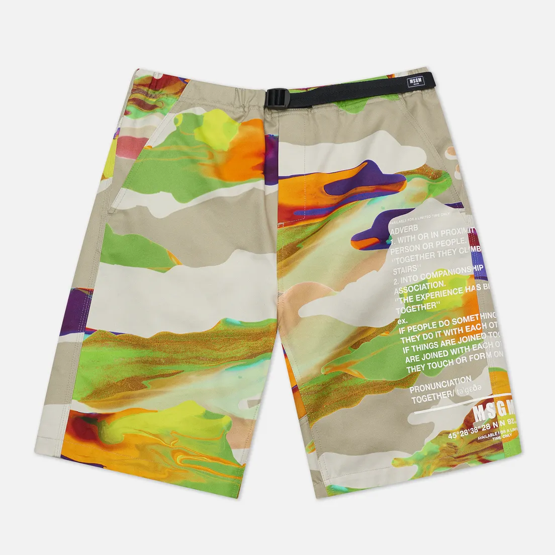MSGM Мужские шорты Melting Colors Print