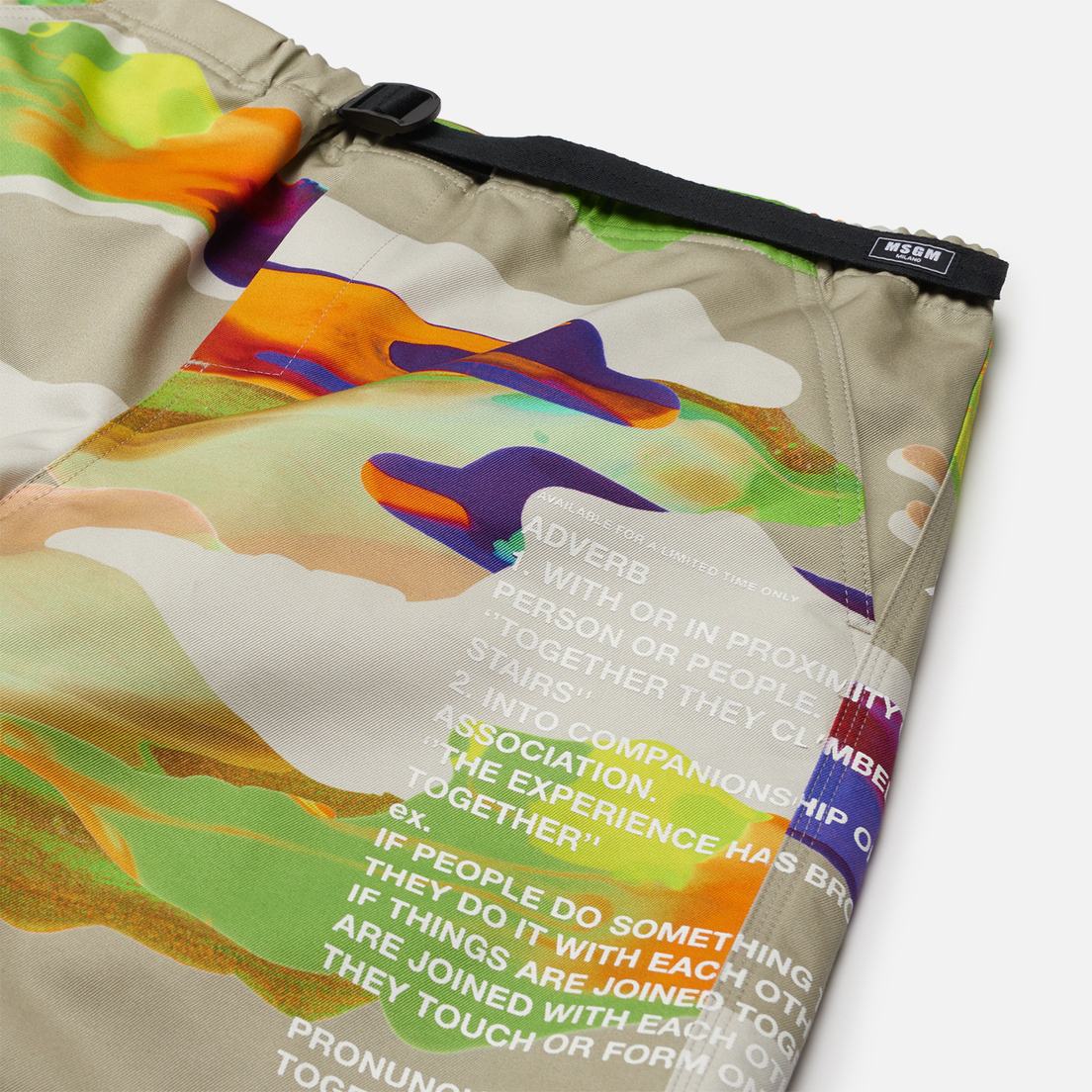 MSGM Мужские шорты Melting Colors Print