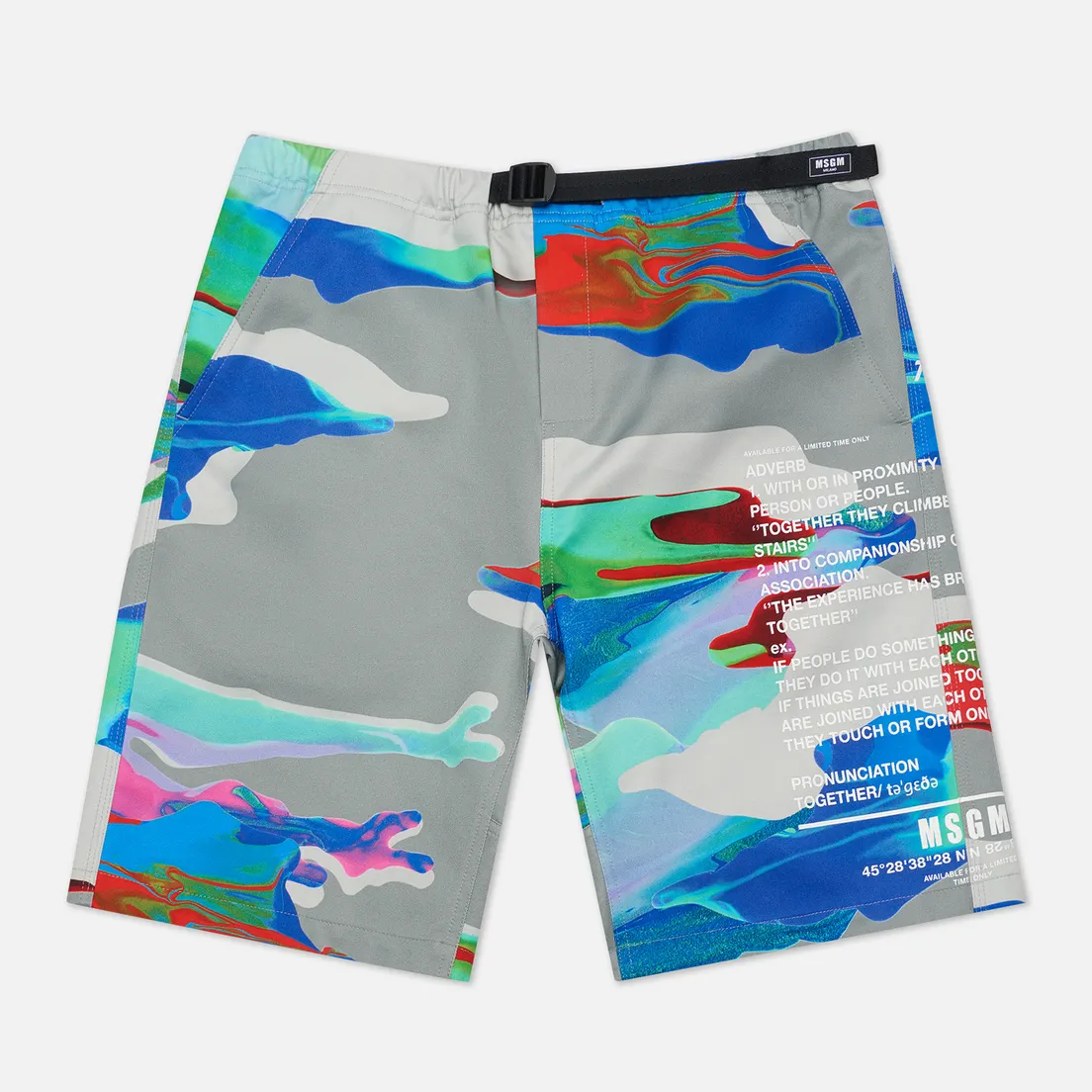 MSGM Мужские шорты Melting Colors Print