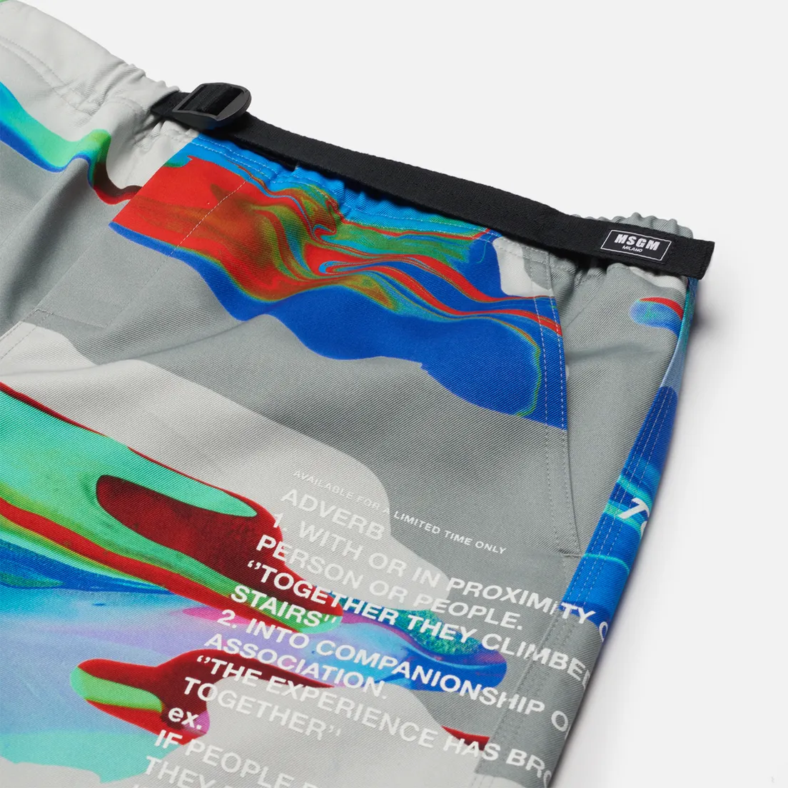 MSGM Мужские шорты Melting Colors Print