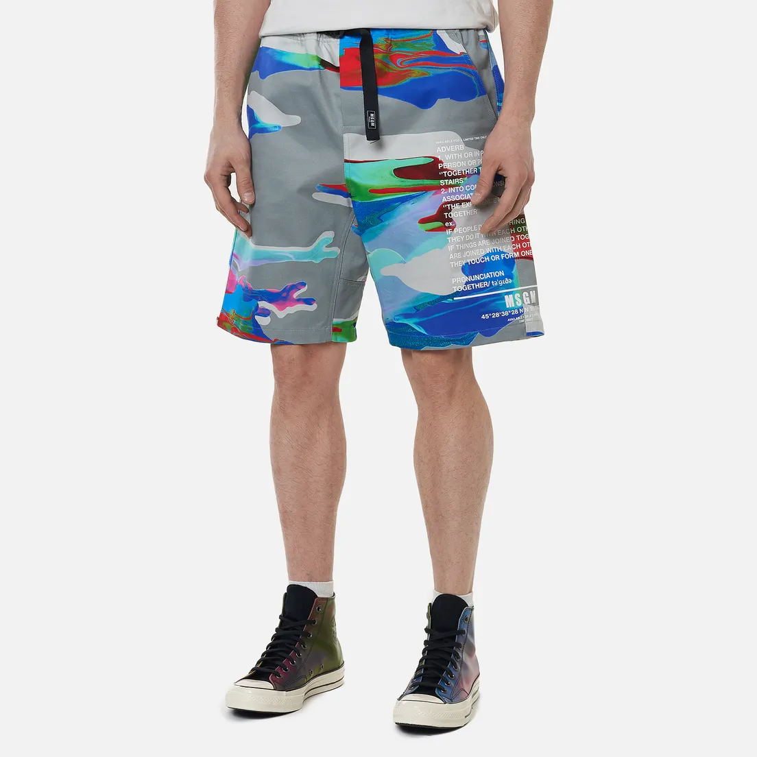 MSGM Мужские шорты Melting Colors Print