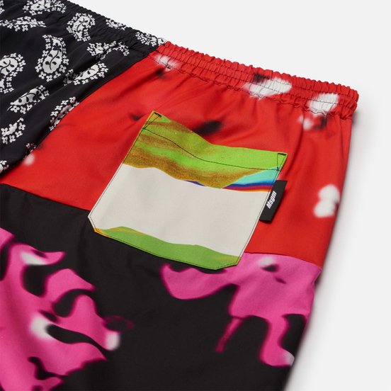 Мужские шорты MSGM Patchwork Prints Black/Green
