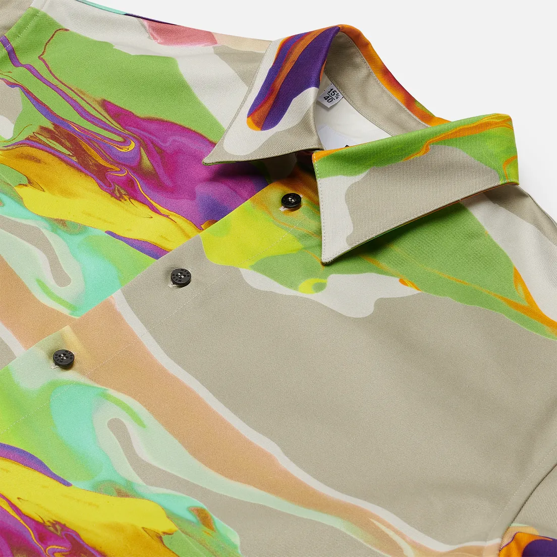 MSGM Мужская рубашка Melting Colors Print