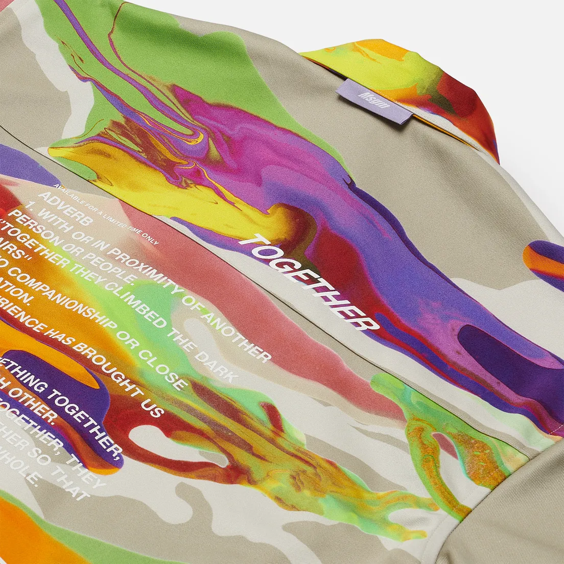 MSGM Мужская рубашка Melting Colors Print