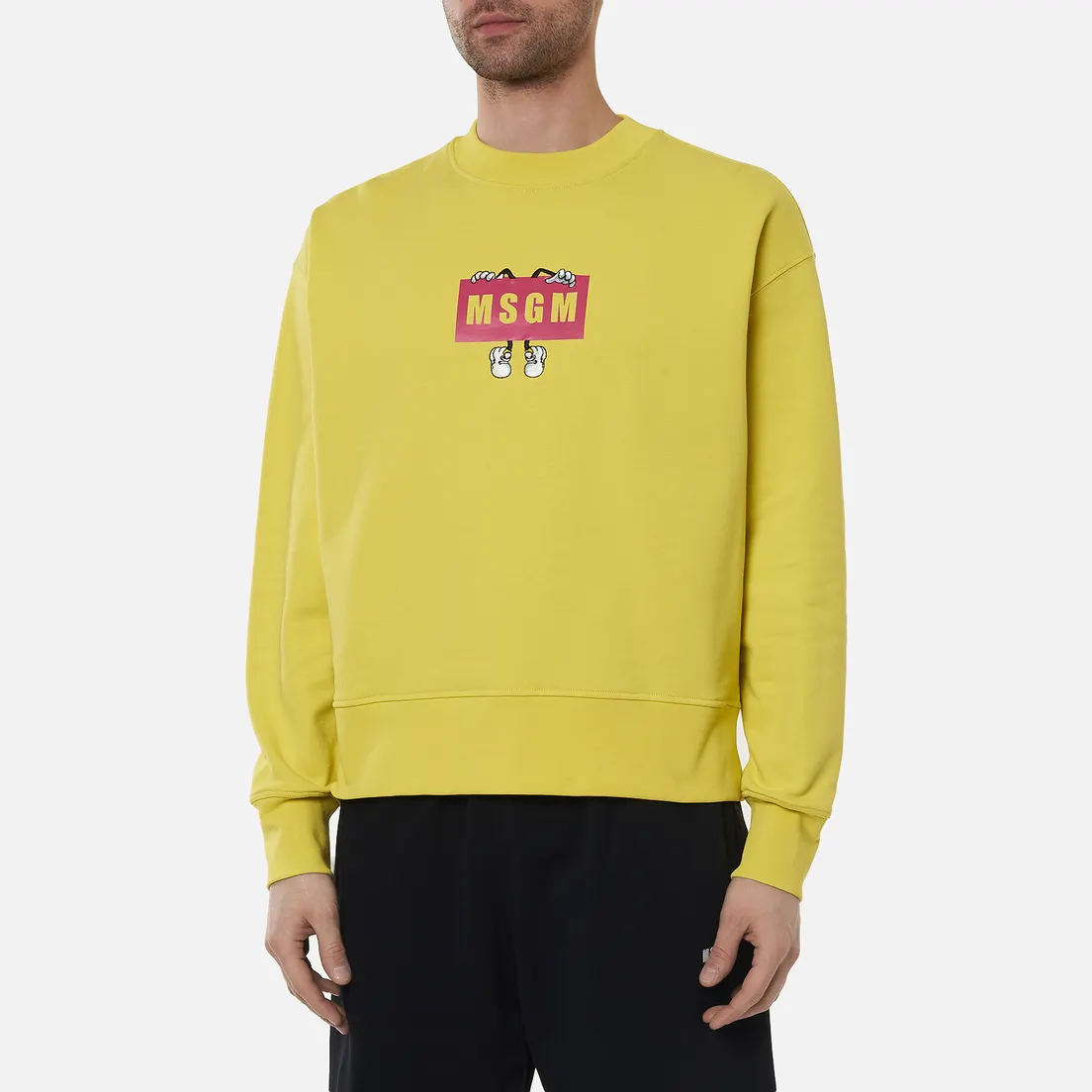 MSGM Мужская толстовка Box Comics Crew Neck