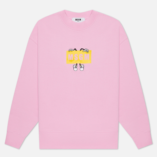 Мужская толстовка MSGM Box Comics Crew Neck Pink