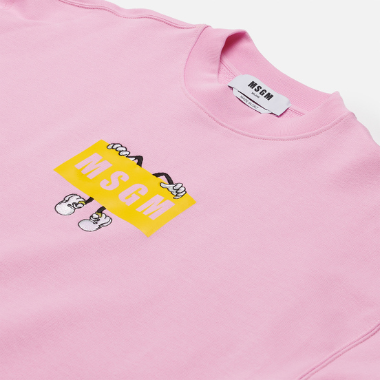 Мужская толстовка MSGM Box Comics Crew Neck Pink