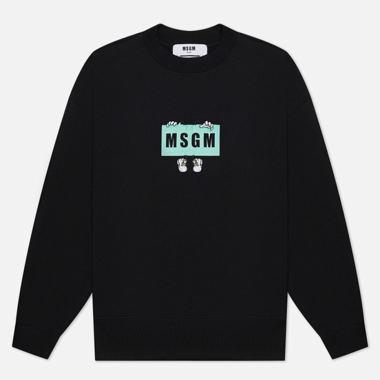 Мужская толстовка MSGM Box Comics Crew Neck Black