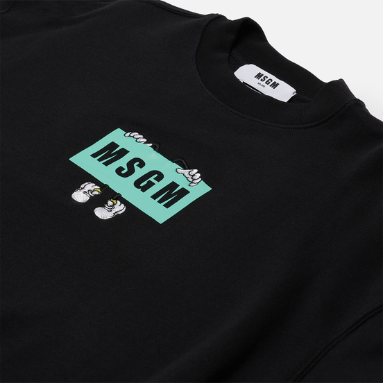 Мужская толстовка MSGM Box Comics Crew Neck Black