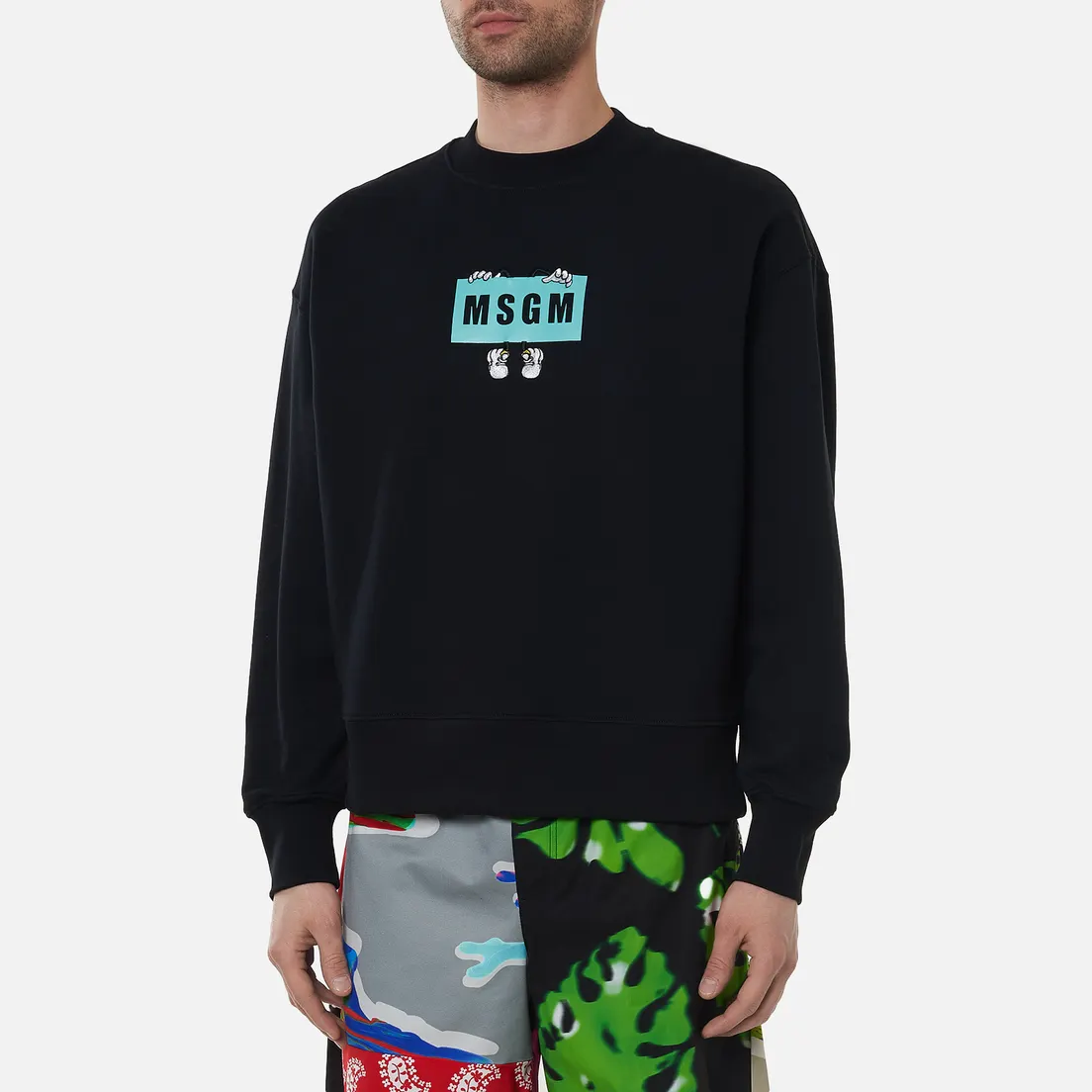 MSGM Мужская толстовка Box Comics Crew Neck
