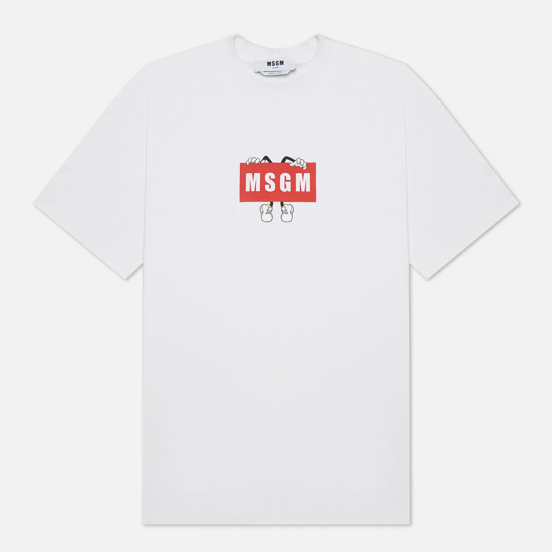 MSGM Мужская футболка Box Comics Crew Neck