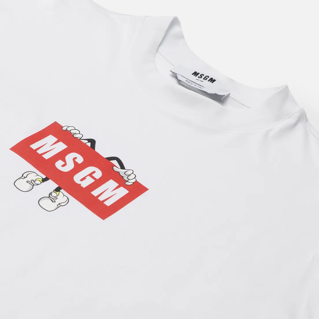 MSGM Мужская футболка Box Comics Crew Neck