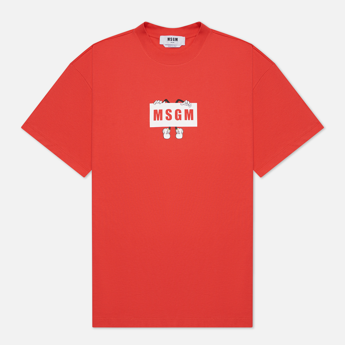 MSGM Мужская футболка Box Comics Crew Neck