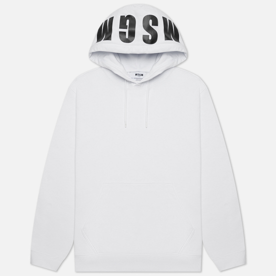 Мужская толстовка MSGM Maxilogo Hoodie White