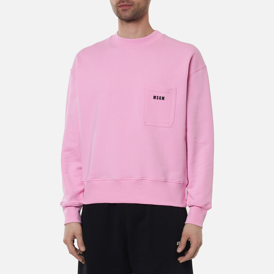 Мужская толстовка MSGM Essentials Crew Neck Pink
