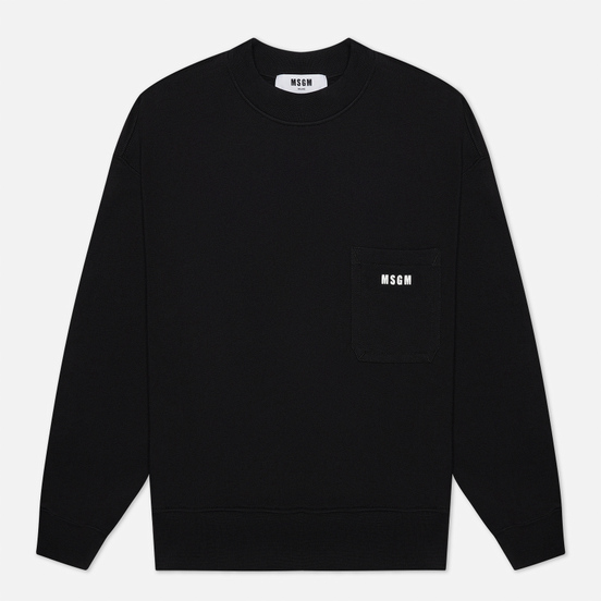 Мужская толстовка MSGM Essentials Crew Neck Black
