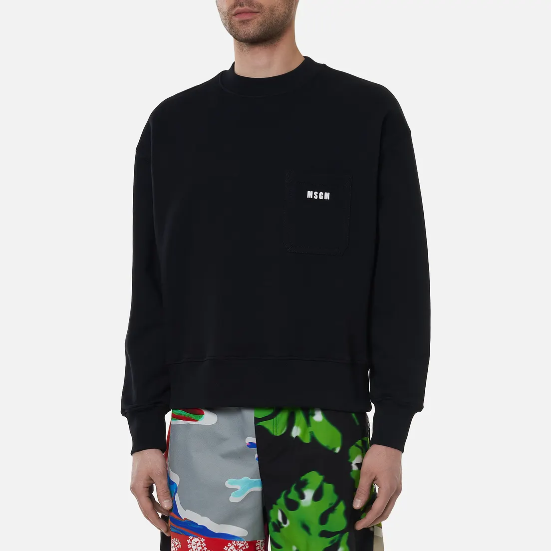 MSGM Мужская толстовка Essentials Crew Neck