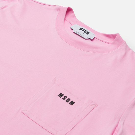 Мужская футболка MSGM Essentials Crew Neck Pink