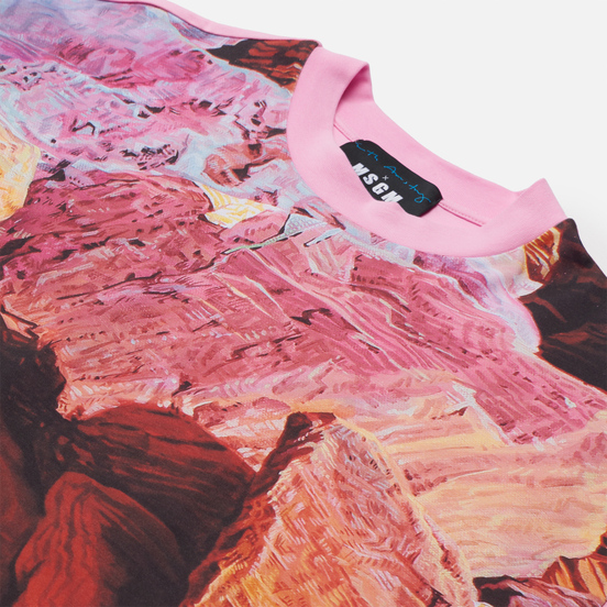 Мужская футболка MSGM x Seth Armstrong Capsule Print 3 Pink