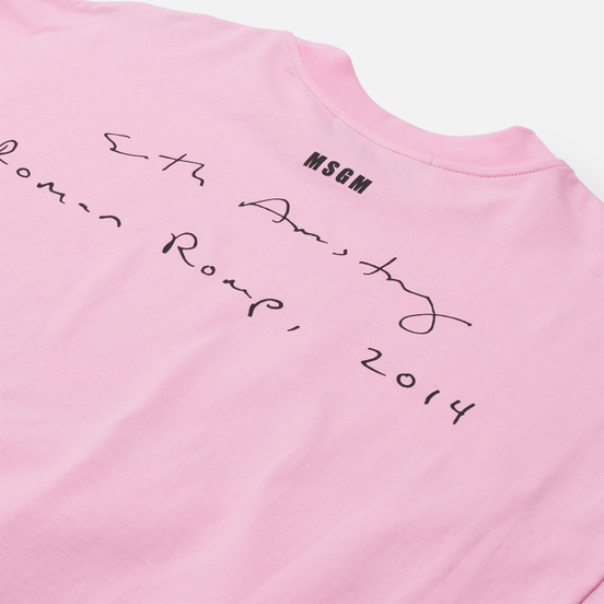 Мужская футболка MSGM x Seth Armstrong Capsule Print 3 Pink
