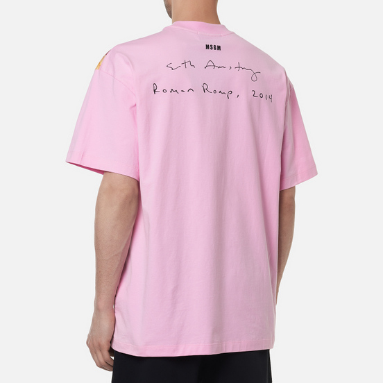 Мужская футболка MSGM x Seth Armstrong Capsule Print 3 Pink
