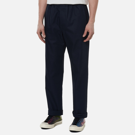 Мужские брюки MSGM Print Cotton Gabardine Navy
