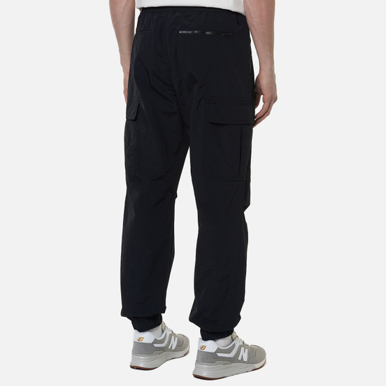 Мужские брюки MSGM Embroidery Logo Cargo Black