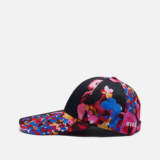 Кепка MSGM Watercolors Macro Flowers Black