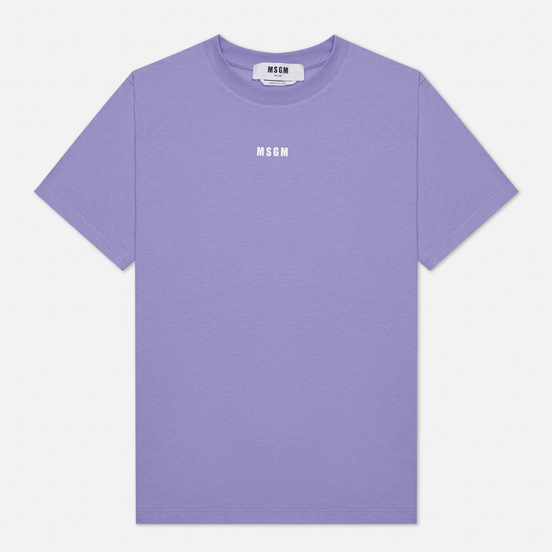 Женская футболка MSGM Micrologo Wisteria