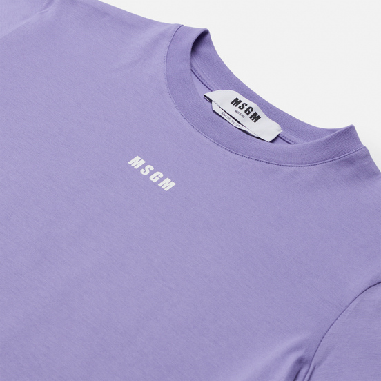 Женская футболка MSGM Micrologo Wisteria