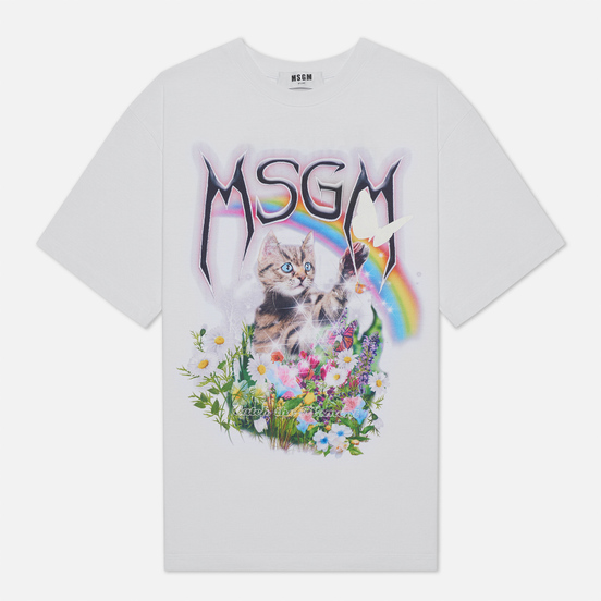 Женская футболка MSGM Time Catching White