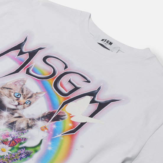 Женская футболка MSGM Time Catching White