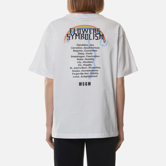 Женская футболка MSGM Time Catching White