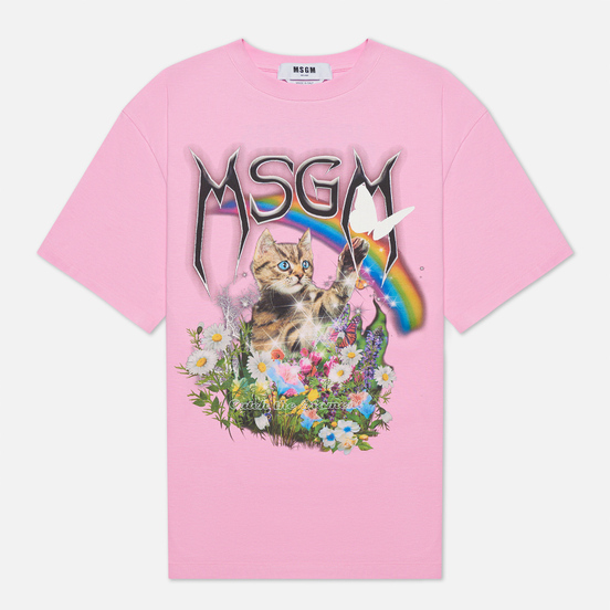 Женская футболка MSGM Time Catching Pink