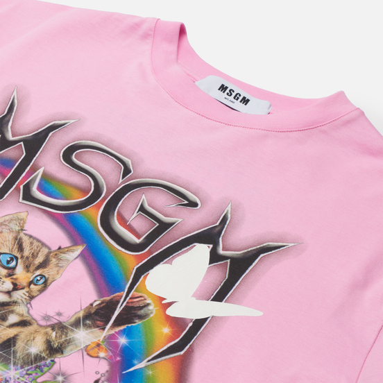 Женская футболка MSGM Time Catching Pink