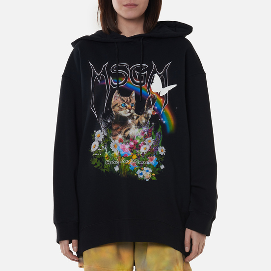 Женская толстовка MSGM Time Catching Hoodie Black