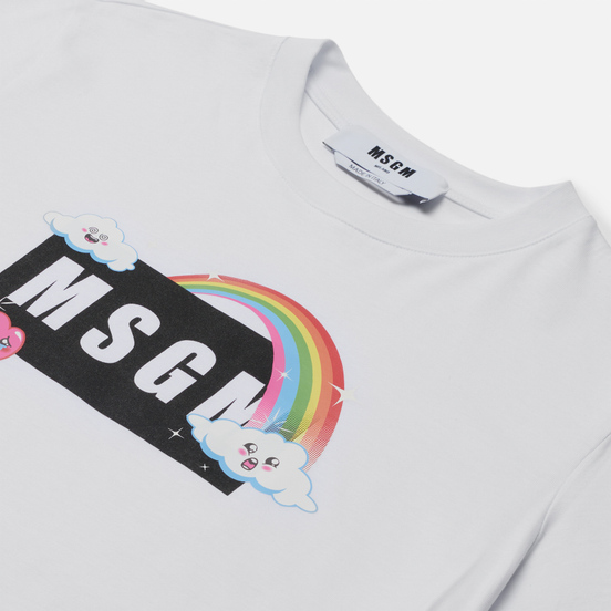 Женская футболка MSGM Cute Logo Box White